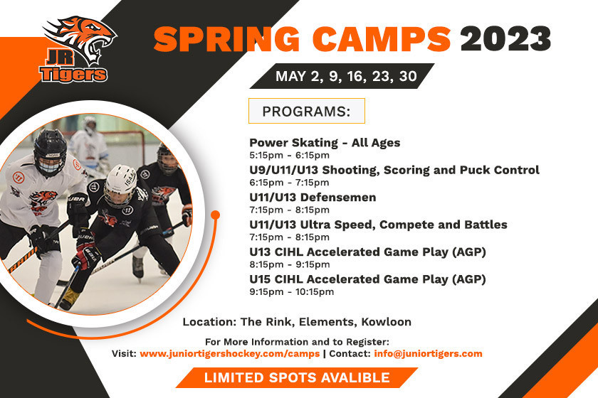 JUNIOR TIGER SPRING PROGRAMS OPEN FOR REGISTRATION