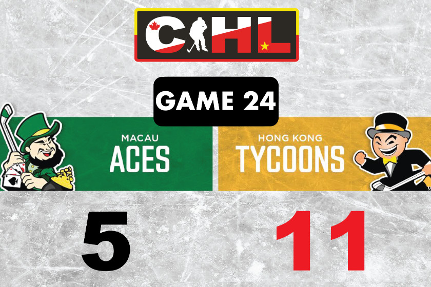 Tycoons Wrap Up CIHL Regular Season with 11-5 Thumping of Aces