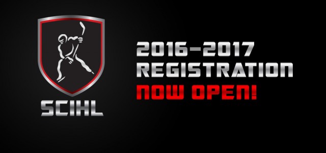 2016-2017 SCIHL Registration NOW OPEN!